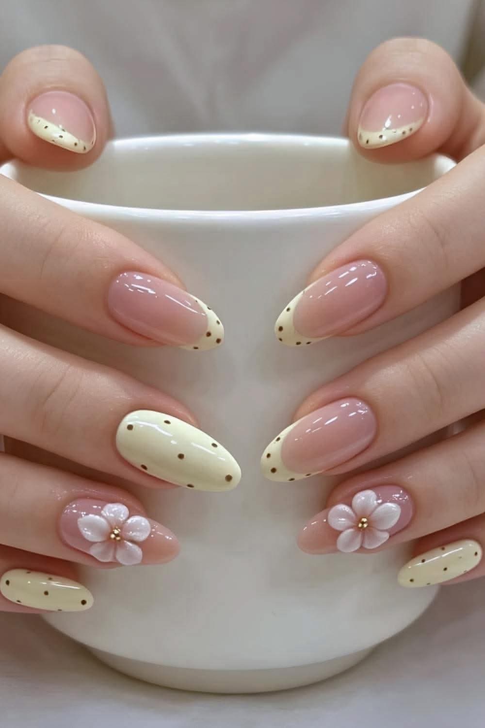 Color French nail design