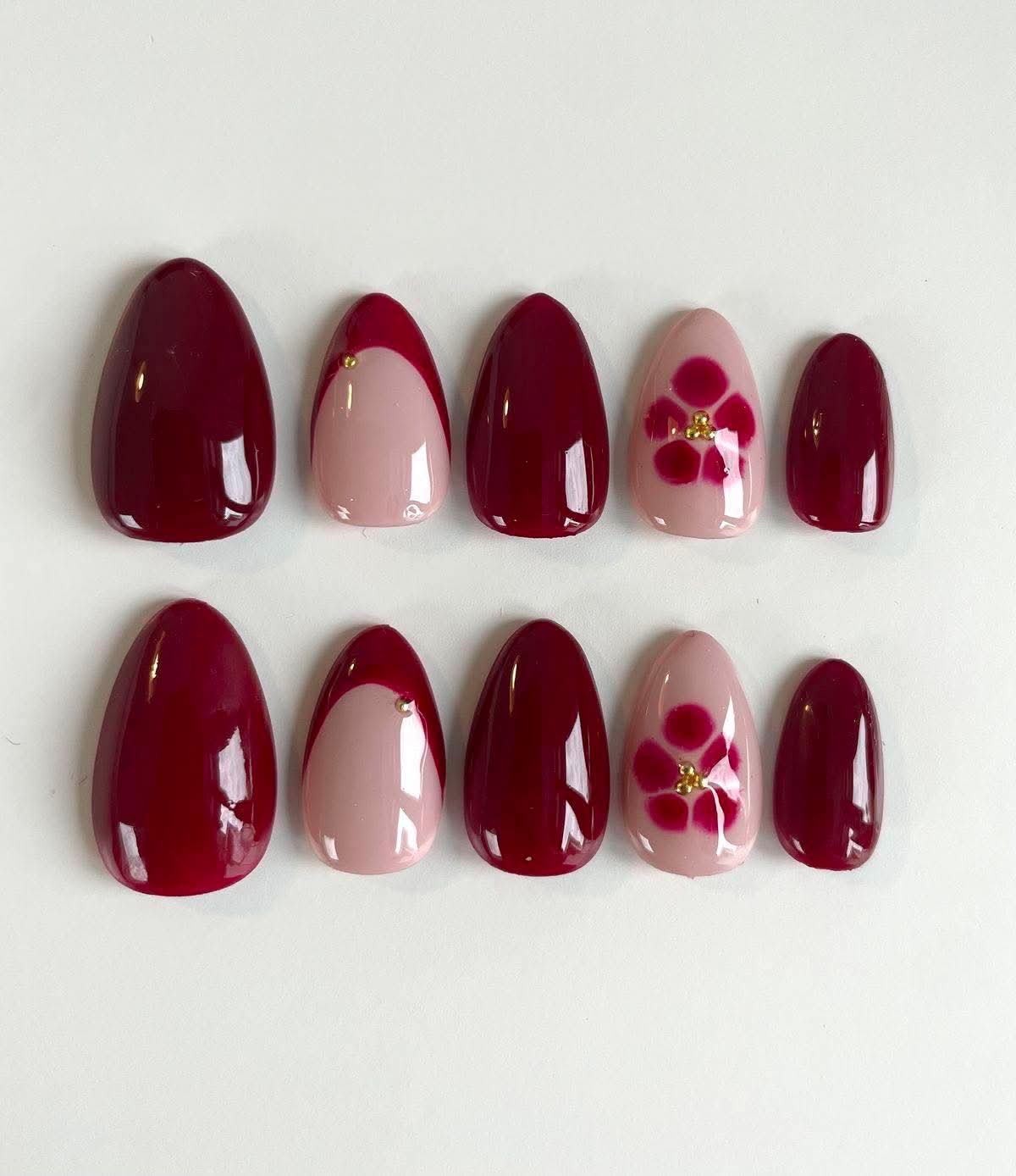 Soft flower nail design