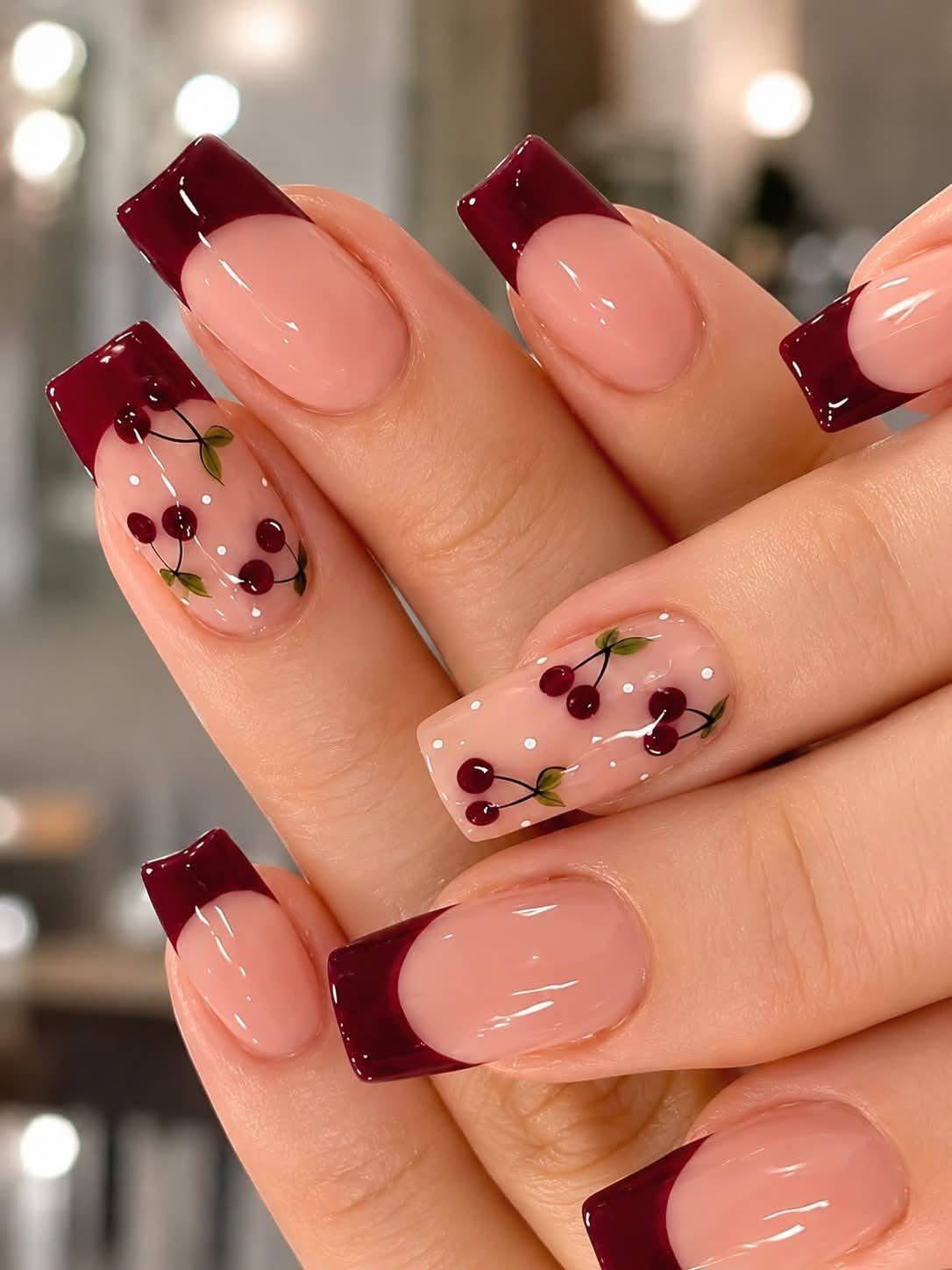 Cherry nail design